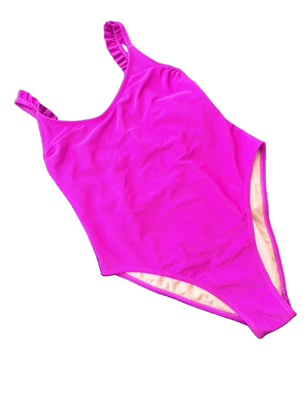 One Piece Women's Magenta Ruffle Strap Bathing Suit Xhilaration Large